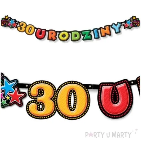 baner 30 urodziny dekoracjepolska 195 cm