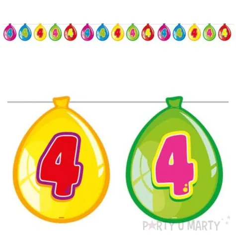 baner 4 urodziny baloniki 10 m