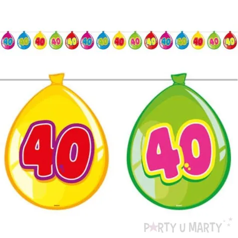 baner 40 urodziny baloniki 1000 cm