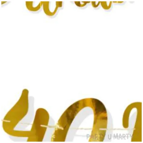 baner 40 urodziny zloty dekoracjepolska 100 cm