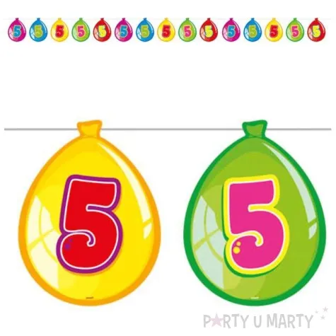 baner 5 urodziny baloniki folat 10 m