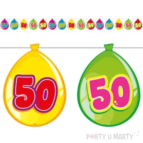 baner 50 urodziny baloniki 10 m