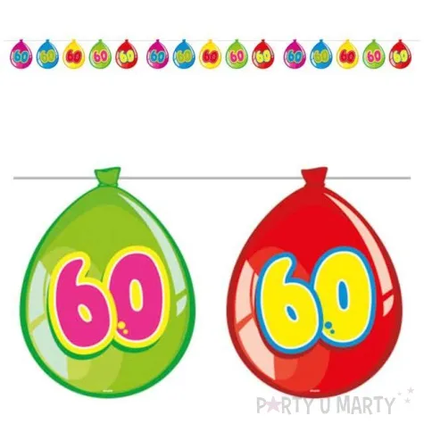 baner 60 urodziny baloniki 1000 cm