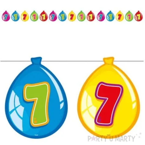 baner 7 urodziny baloniki folat 10 m