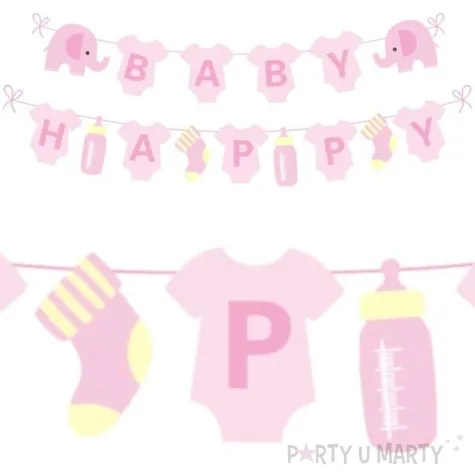 baner baby happy body rozowy partypal 300 cm
