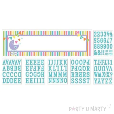 baner baby shower boy wlasny napis amscan 165 cm