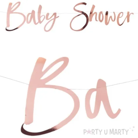 baner baby shower rose gold amscan 150 cm