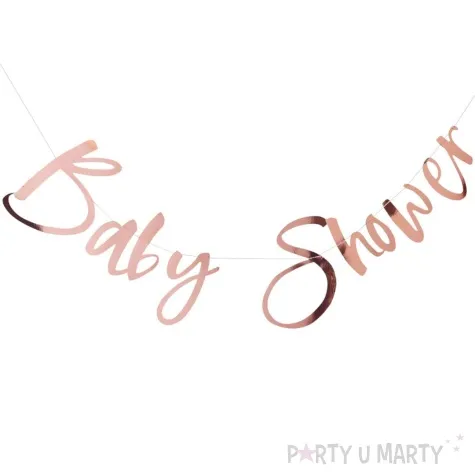 baner baby shower rose gold amscan 150 cm
