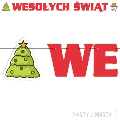 baner bajeczne swieta wesolych swiat czerwony 2 2 m