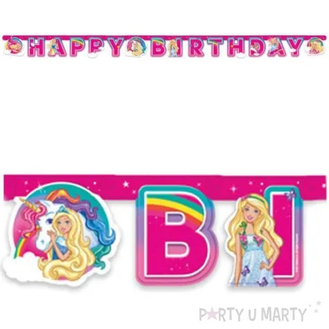 baner barbie dreamtopia amscan rozowy 200 cm