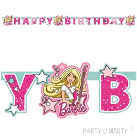 baner barbie popstar amscan rozowy 180 cm