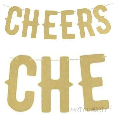 baner cheers partydeco zloty 50 cm
