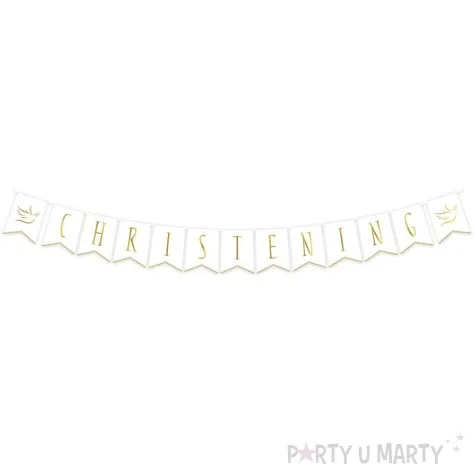 baner christening golebica bialo zloty godan 3 m