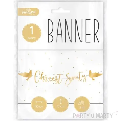 baner chrzest swiety golebie zloty partypal 150 cm