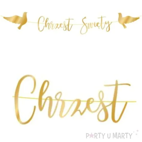 baner chrzest swiety golebie zloty partypal 150 cm