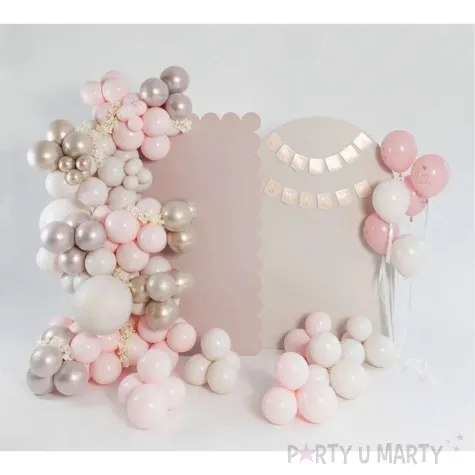 baner chrzest swiety jasnorozowy partydeco 200 cm