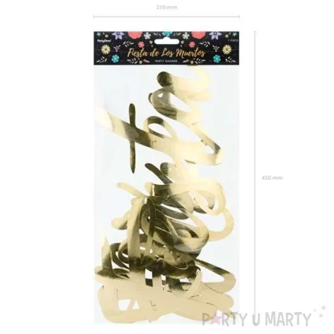 baner dia de los muertos partydeco zloty 160 cm
