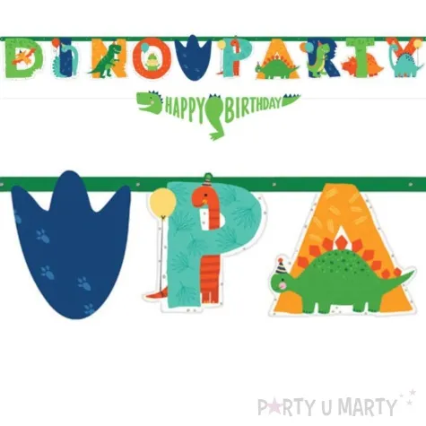 baner dino party urodziny amscan 230 cm