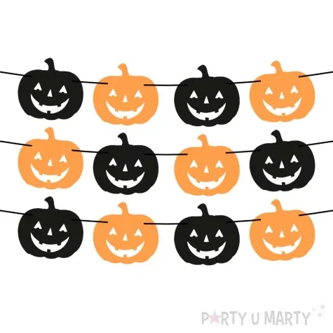 baner dynie halloween czarno pomaranczowy congee 5 m