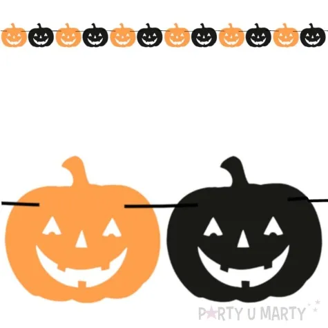 baner dynie halloween czarno pomaranczowy congee 5 m