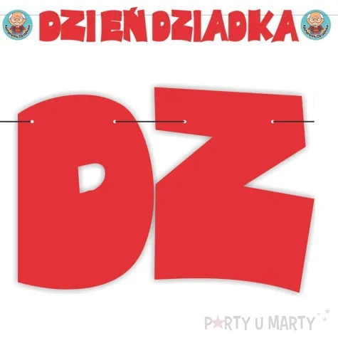 baner dzien dziadka czerwony 2 2 m