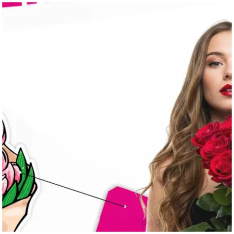 baner dzien kobiet kwiaty i diament fuksja 2 0 m