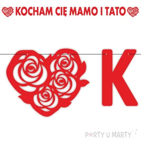 baner dzien matki kocham cie mamo i tato czerwony 2 9 m
