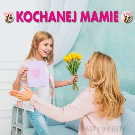 baner dzien matki kochanej mamie tulipany fuksja 2 2 m