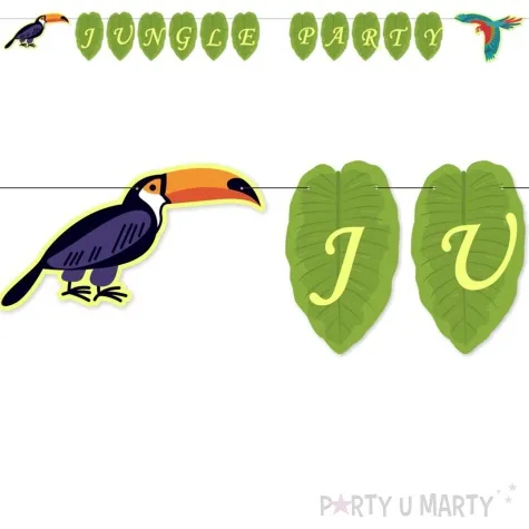 baner dzungla bungla jungle party zielony 2 2 m