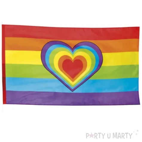 baner flaga teczowa z sercem boland 150 cm