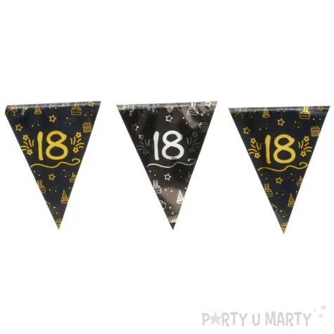 baner flagi 18 shining glam zloto srebrny folat 4 m