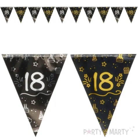 baner flagi 18 shining glam zloto srebrny folat 4 m