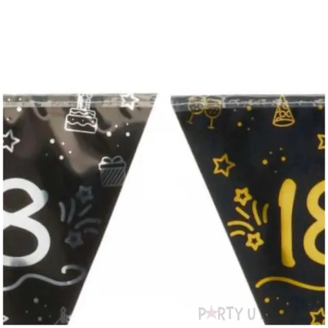 baner flagi 18 shining glam zloto srebrny folat 4 m