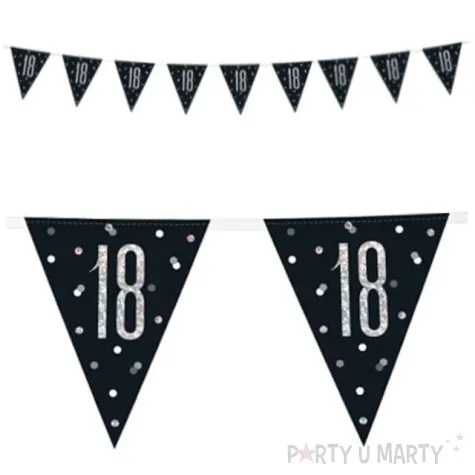 baner flagi 18 urodziny glitz holo unique 274 cm
