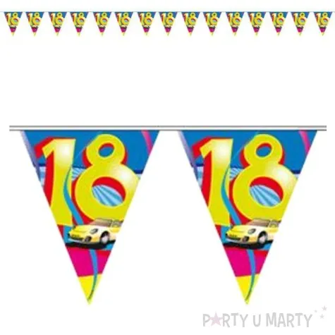 baner flagi 18 urodziny samochod folat 1000 cm