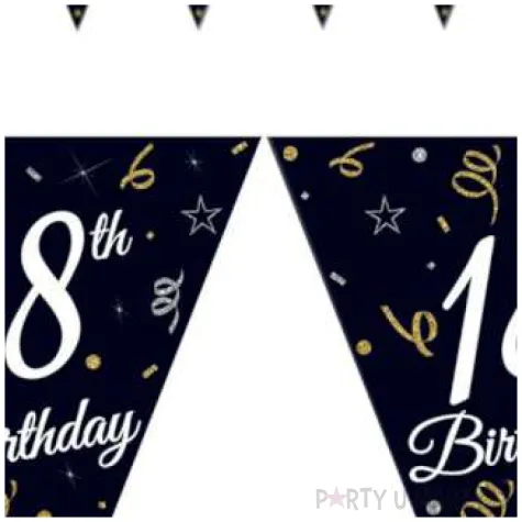 baner flagi 18th birthday 18 urodziny czarny godan 270 cm