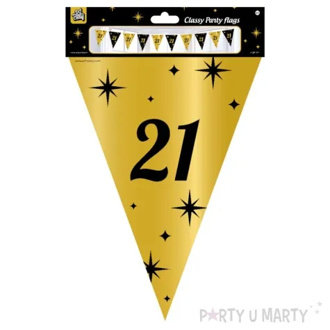 baner flagi 21 urodziny classy party 10m pd party