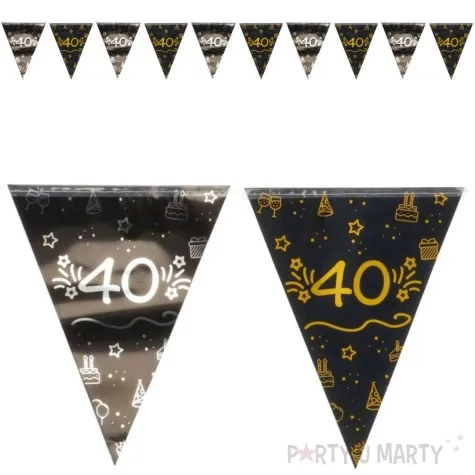 baner flagi 40 shining glam zloto srebrny folat 4 m