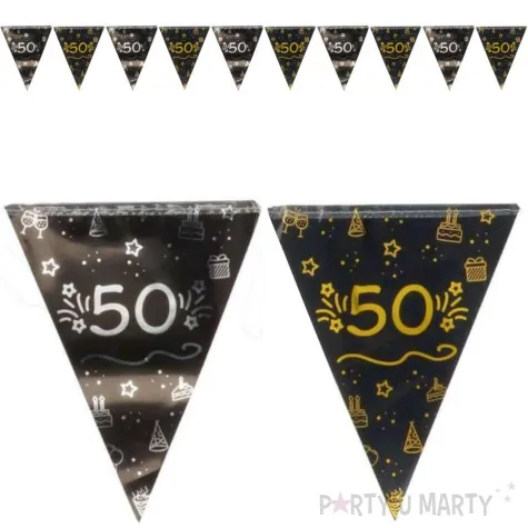 baner flagi 50 shining glam zloto srebrny folat 4 m