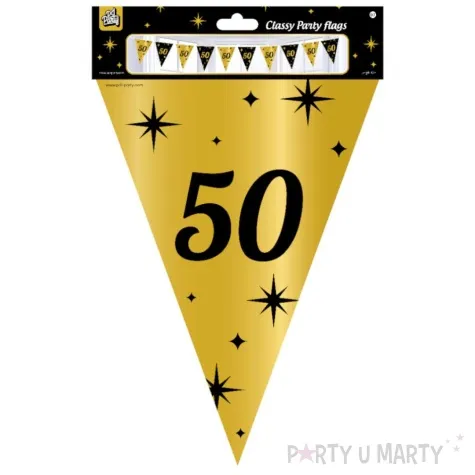 baner flagi 50 urodziny classy party 10m pd party