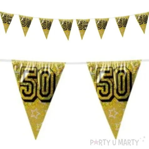 baner flagi 50 urodziny holograficzne zloty boland 8 m