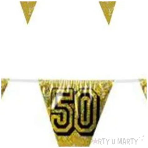 baner flagi 50 urodziny holograficzne zloty boland 8 m