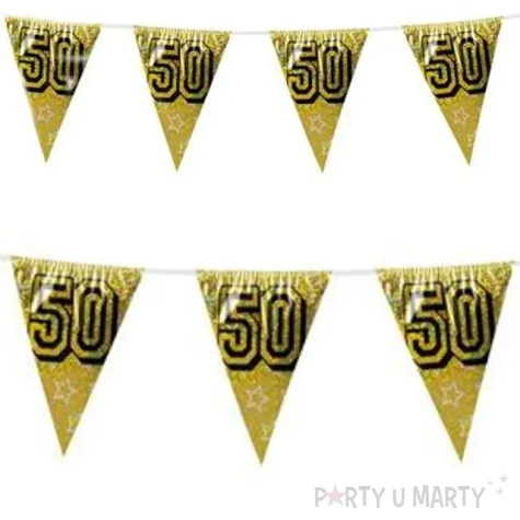 baner flagi 50 urodziny holograficzne zloty boland 8 m