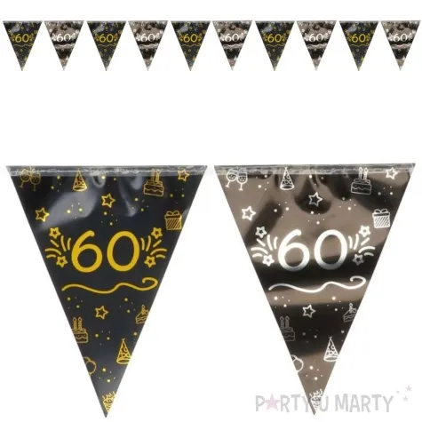 baner flagi 60 shining glam zloto srebrny folat 4 m