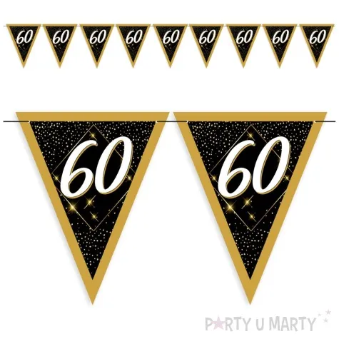 baner flagi 60 urodziny galaktyka zloto czarny 3 6 m