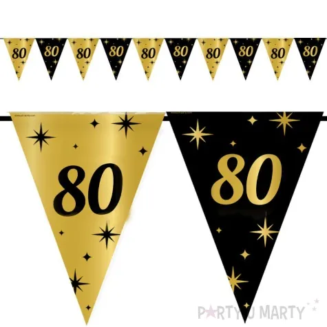 baner flagi 80 urodziny classy party 10m pd party