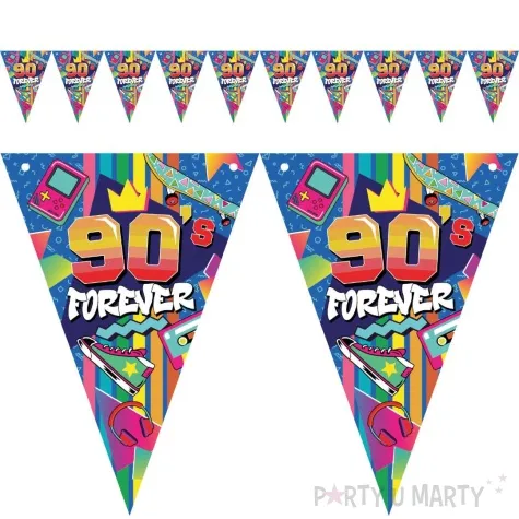 baner flagi 90s forever lata 90 guirca 3 m