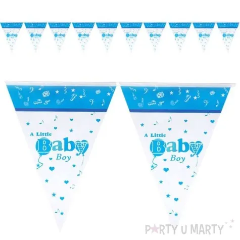 baner flagi a little baby boy blekitny amscan 2 3 m
