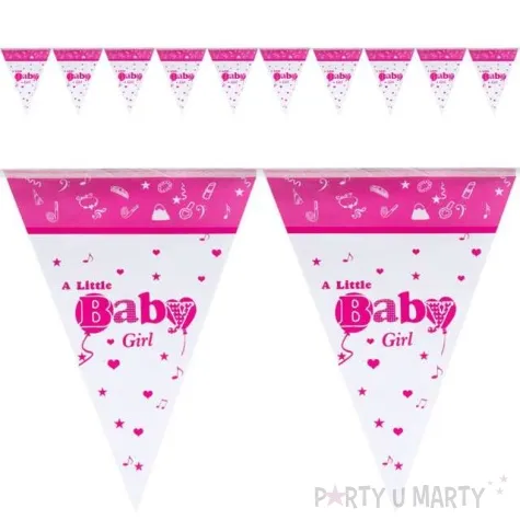 baner flagi a little baby girl rozowy amscan 2 3 m
