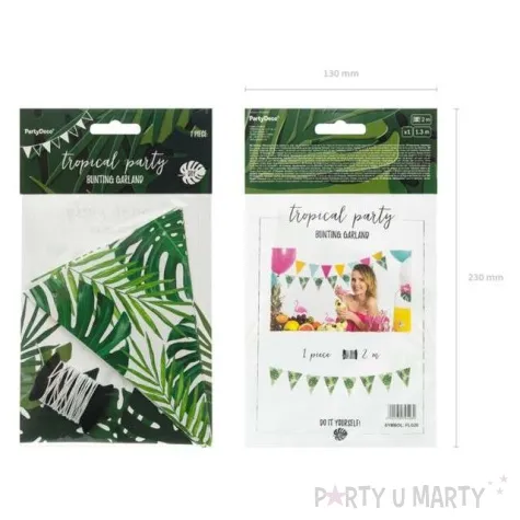 baner flagi aloha liscie mix partydeco 130 cm